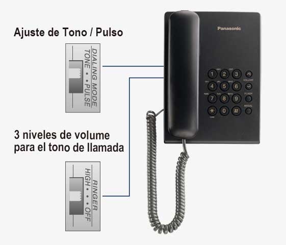TELÉFONO ANALOGO PANASONIC KX-TS500LXW